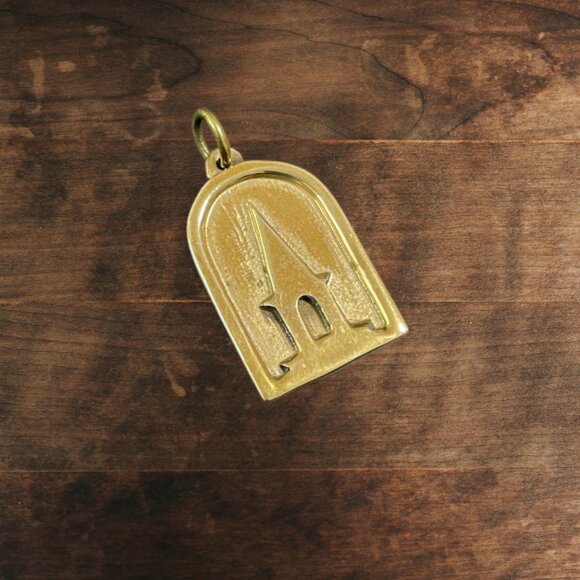 Rare JEEP COLLINS Retired The Steeple Church Pendant, Charm Solid Brass - Picture 2 of 10
